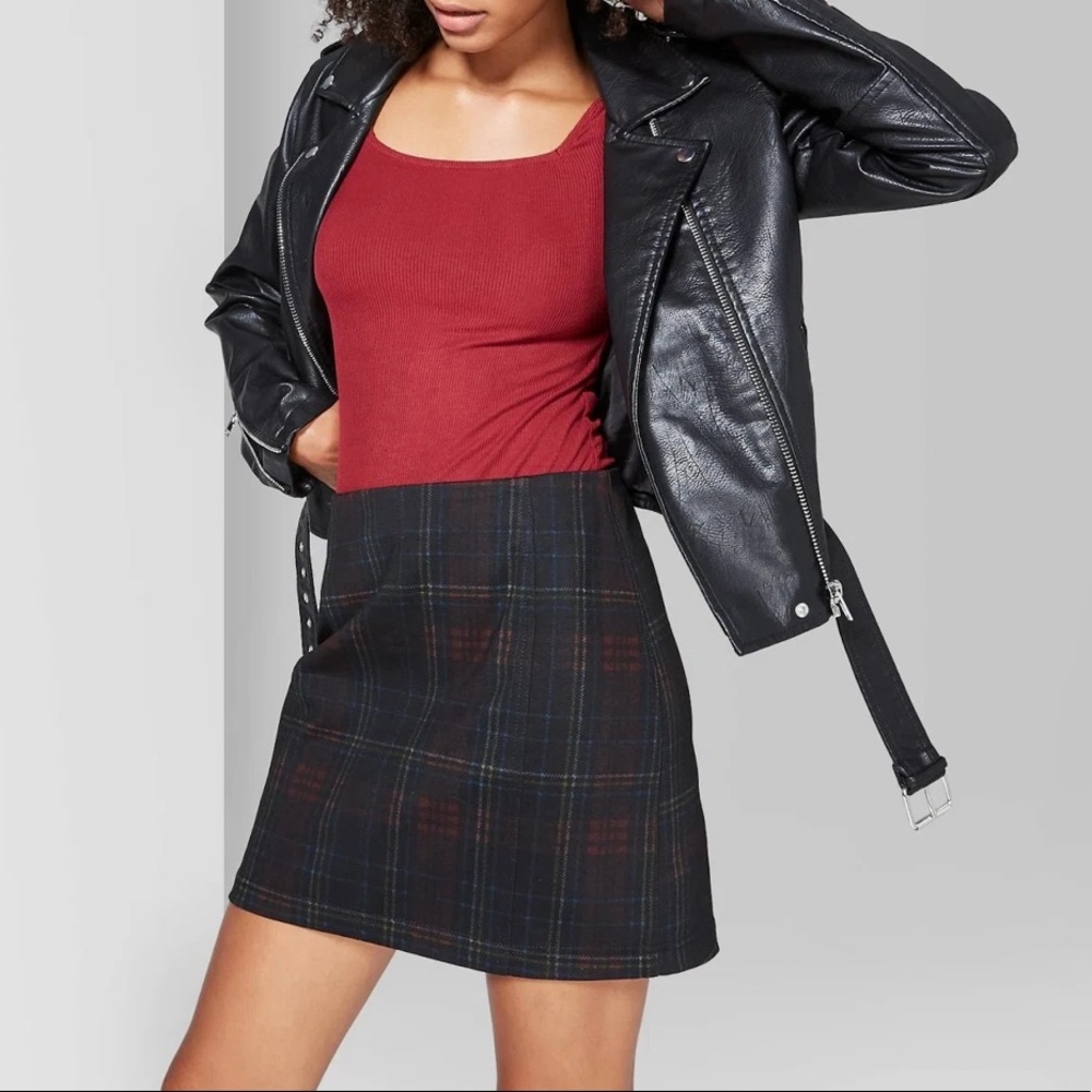 Wild Fable Plaid Seemed Mini Skirt